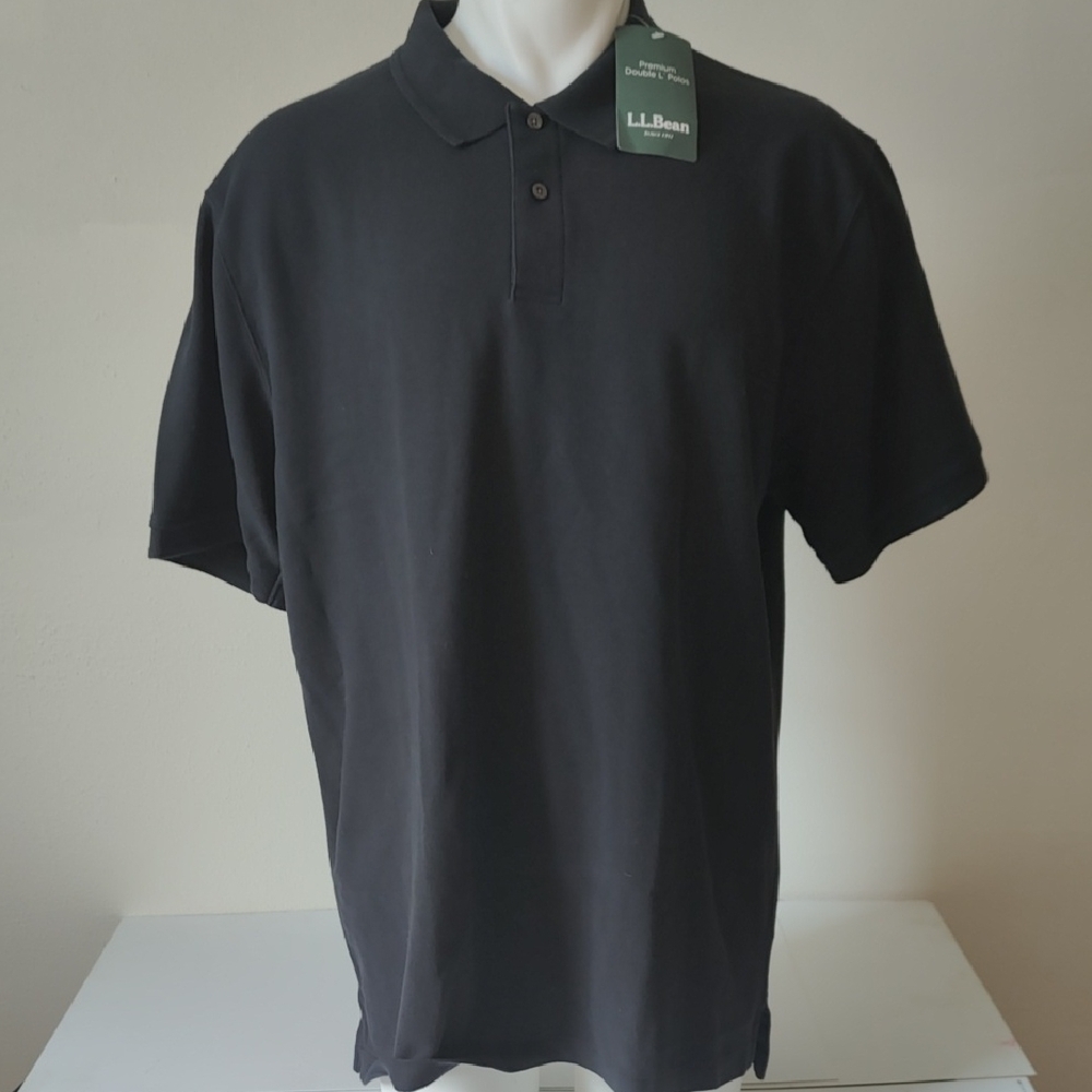 LL Bean mens black XL Tall polo shirt